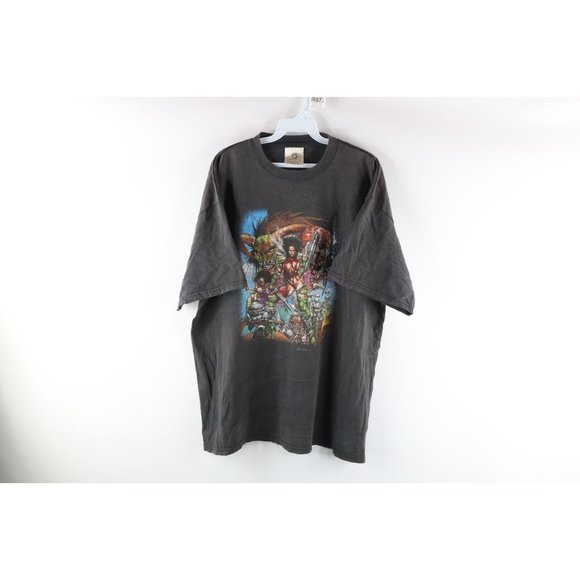 Vintage 90s Winterland Mens XL Faded Heavy Metal 2000 Movie Comic T-Shirt Black
